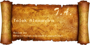 Telek Alexandra névjegykártya