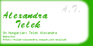 alexandra telek business card